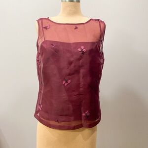 Anne Taylor Silk lining Tunic (maroon)